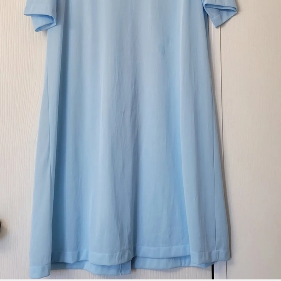 Vassarette Nightgown Robe Button Front Light Blue Nylon Size Small VTG - Picture 5 of 14